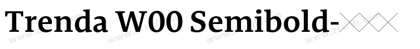Trenda W00 Semibold字体转换